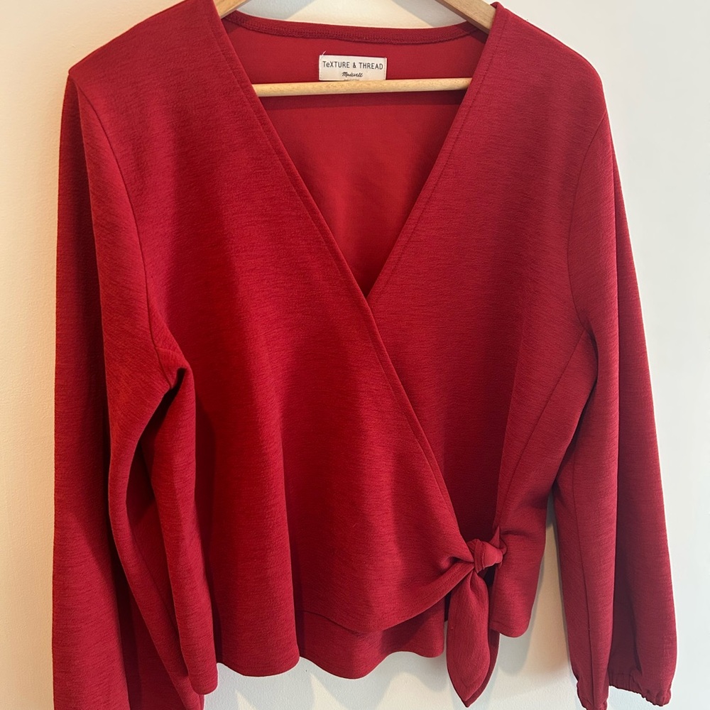 Madewell Texture &Thread Wrap Top